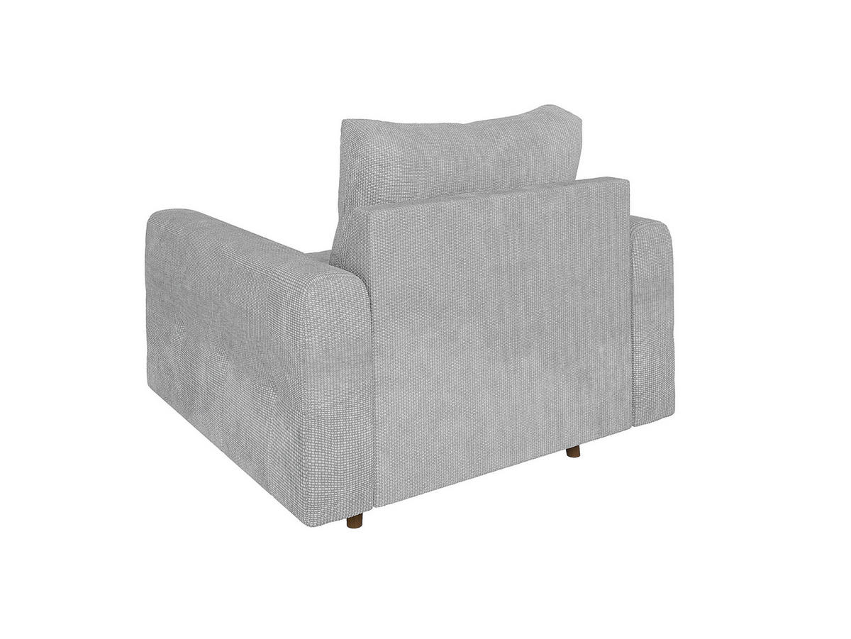 SITZGARNITUR 3+1 Sigurd Hellgrau Chenille - Hellgrau/Braun, Holz/Textil (210/81/93cm) - S-Style Möbel
