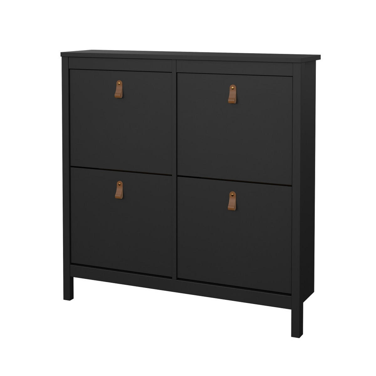 SCHUHSCHRANK, Madrid, Schwarz, Melamin., 103 x 25 x 103 cm - Schwarz, Holzwerkstoff (103/103/25cm) - ebuy24