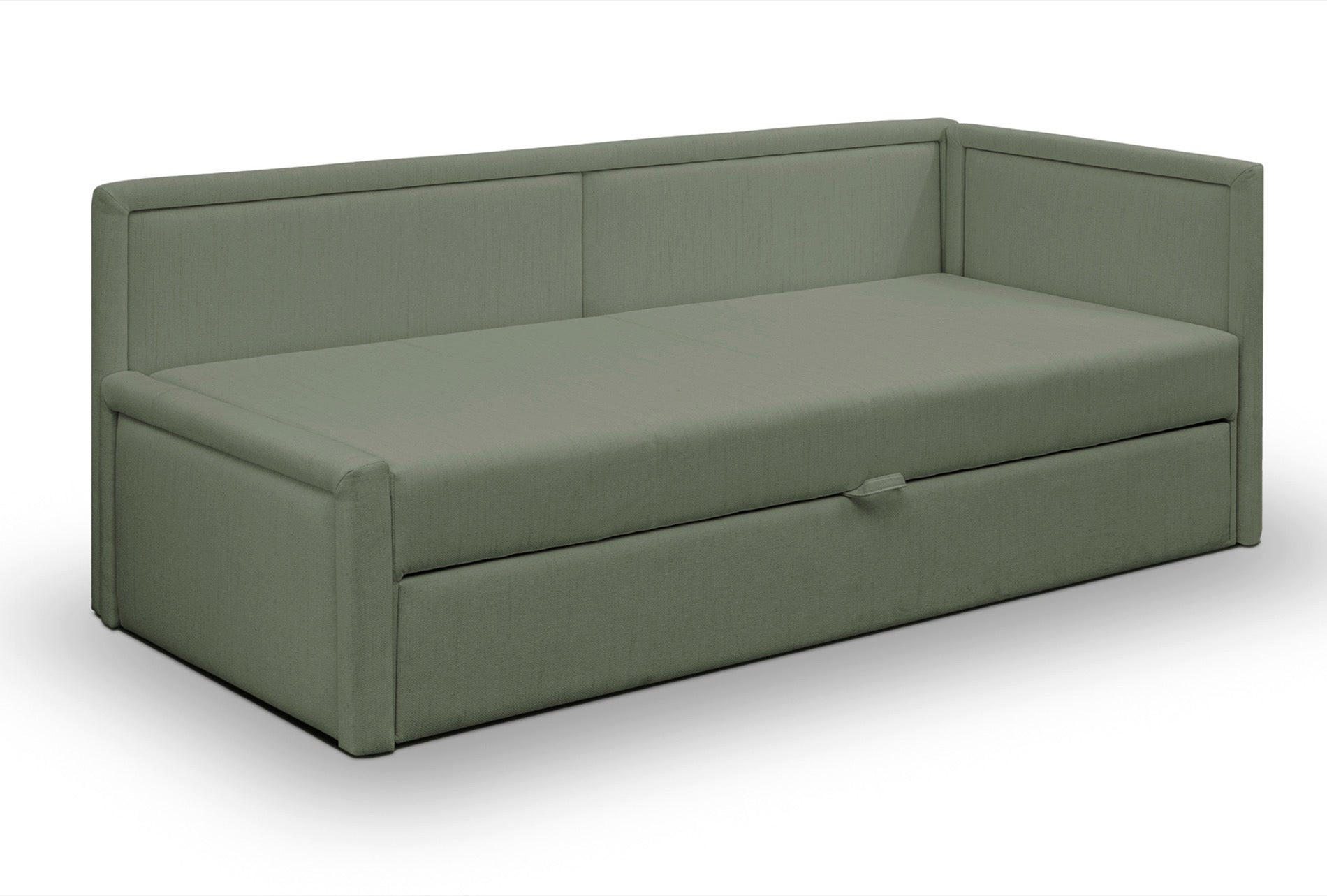 JUGENDBETT Caprili Salbeigrün ausziehbar für 2 Personen - Schwarz/Hellgrün, Holz/Textil (82/189cm) - Selsey