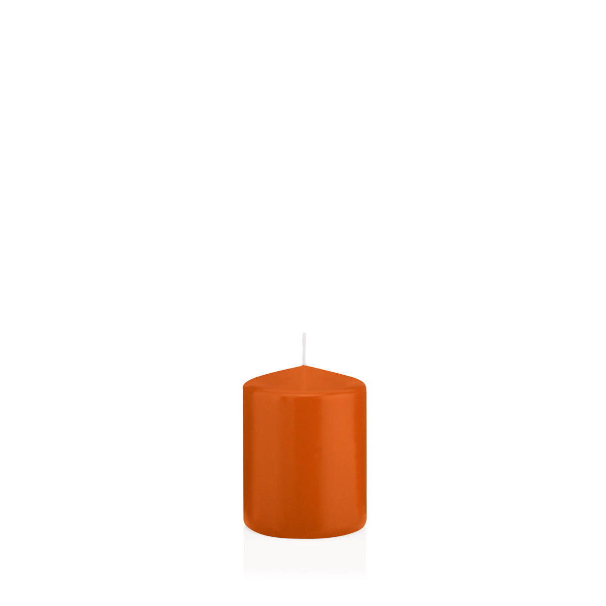 STUMPENKERZEN Aprikose Ø 58 x 80 mm, 16 Stück - Orange, Paraffin (6/8cm) - Wiedemann Kerzen