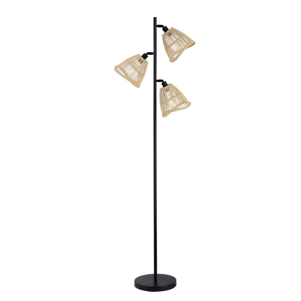 STEHLEUCHTE FELIA - Beige, Stehleuchte - Beige, Kunststoff (26/55/165.5cm) - Home Deluxe