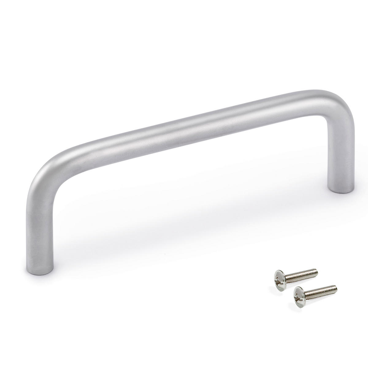 MÖBELGRIFFE Coimbra, L104mm, 96mm Achsenabstand, Stahl, matt verchromt 20er-set - Nickelfarben, Metall (14/5/25cm) - EMUCA