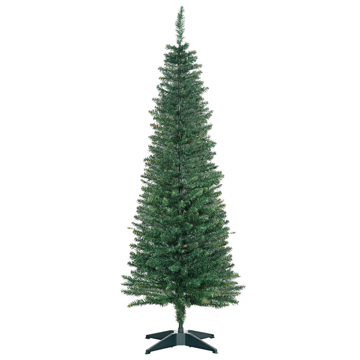 WEIHNACHTSBAUM Christbaum Kunsttanne Tannenbaum mit Beere Metallfuß PET - Grün, Kunststoff (150cm) - HOMCOM