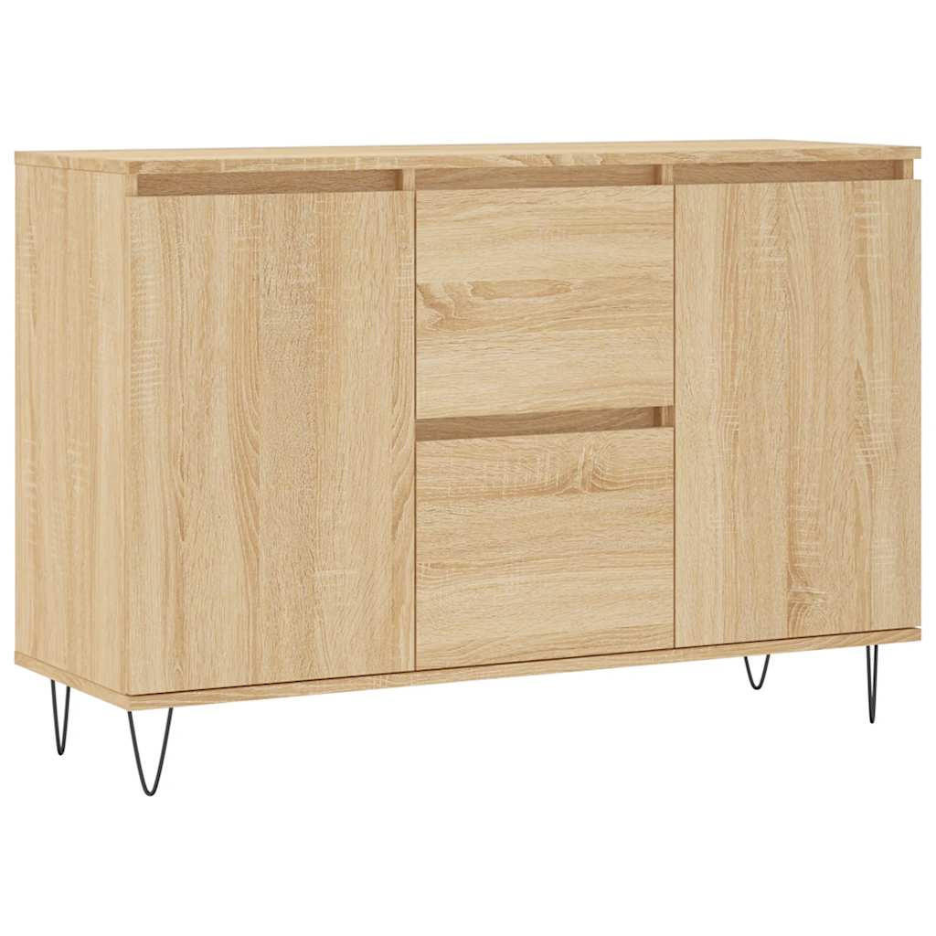 SIDEBOARD Sonoma-Eiche 101,5x35x70 cm Holzwerkstoff - Braun, Holzwerkstoff (104/70/35cm) - furnicato