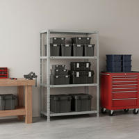 SCHRAUBREGAL PANDA MID | HxBxT 150x90x30cm | 4 Fachböden | Fachlast 75kg | Grau - Grau, Metall (90/150/30cm) - PROREGAL