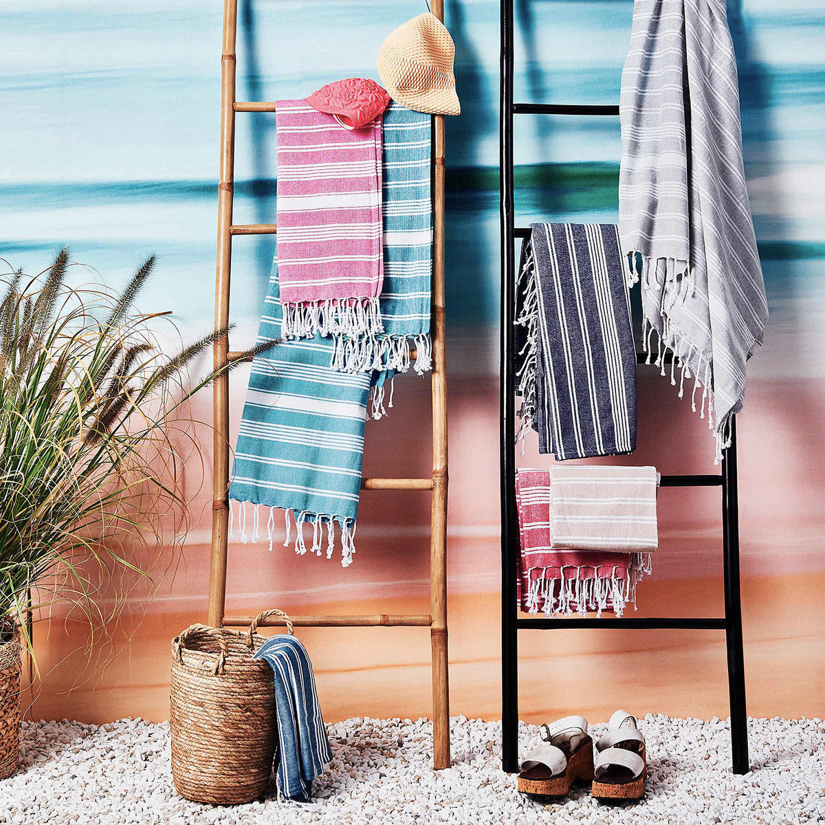 HAMAMTUCH Surfside - Grau, Textil (90/170cm) - Butlers