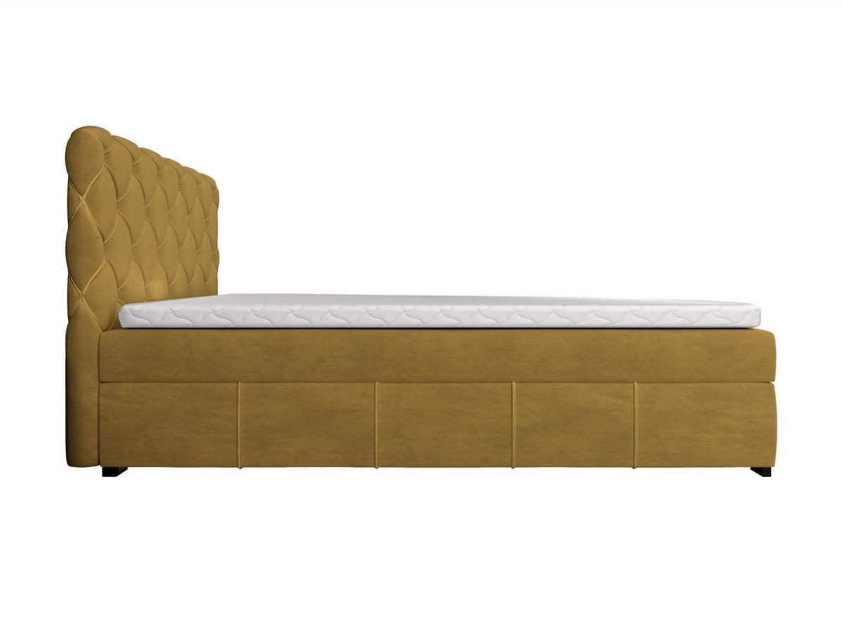 BOXBETT Gisel - Gelb, Holzwerkstoff/Textil (160/200cm) - Fun Möbel