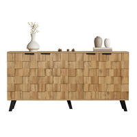 SIDEBOARD mit 4 Türen 160,5 x 35,5 x 78 cm Holzoptik - Hellbraun, Holzwerkstoff (160.5/78/35.5cm) - Meubliv