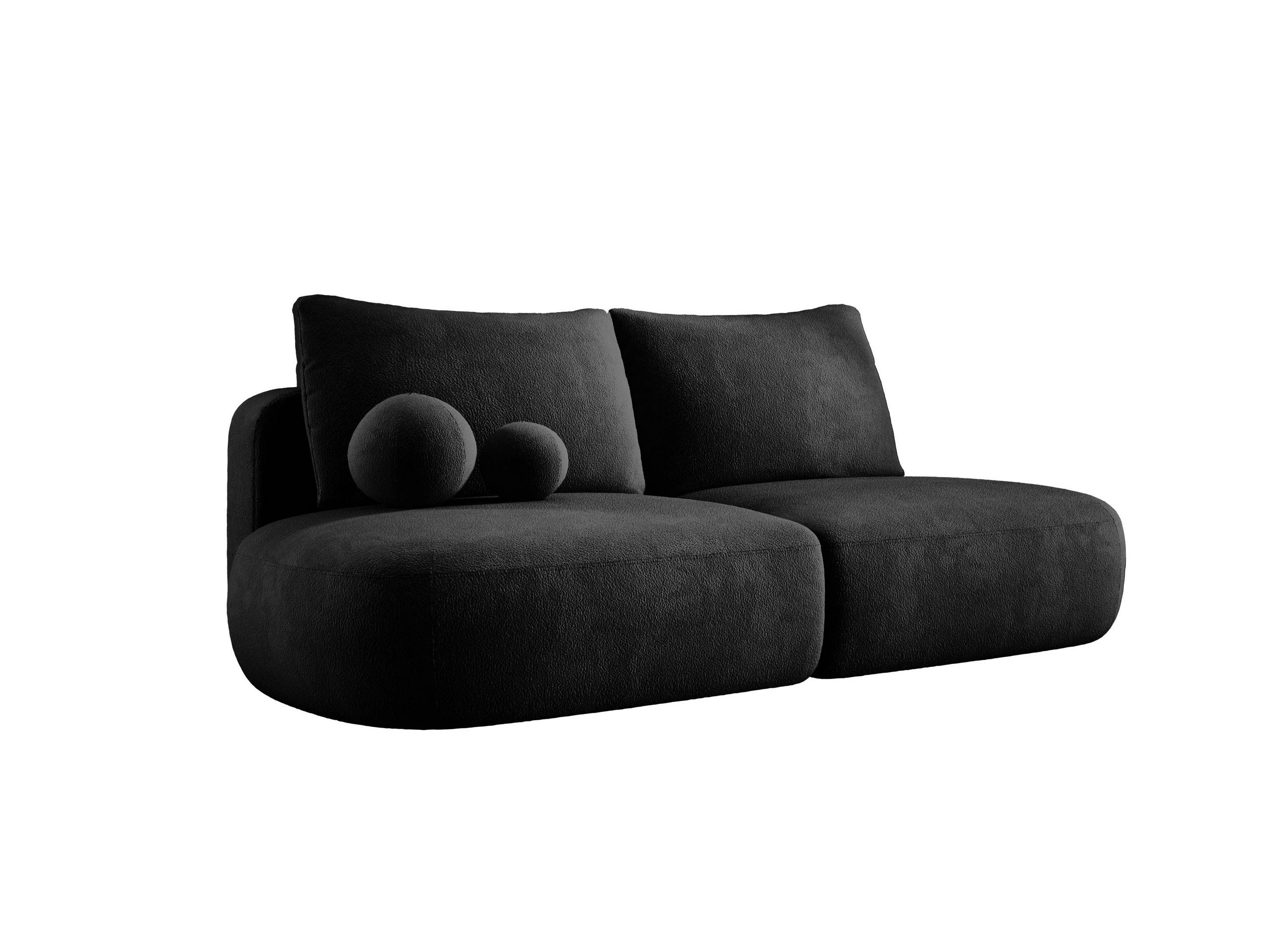 SCHLAFSOFA Moderne BABU mit Schlaffunktion – 3-Sitzer Sofa mit Bettkasten, DL-Automat, 2 Rückenkissen, 2 Zierkissen, 240x90x90 cm, Schwarz - Schwarz, Holz/Textil (240/90/90cm) - DomoHome