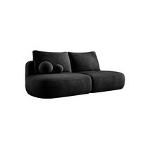 SCHLAFSOFA Moderne BABU mit Schlaffunktion – 3-Sitzer Sofa mit Bettkasten, DL-Automat, 2 Rückenkissen, 2 Zierkissen, 240x90x90 cm, Schwarz - Schwarz, Holz/Textil (240/90/90cm) - DomoHome