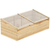 GEWÄCHSHAUS, Natur, Tanne, PC-Platte - Naturfarben, Holzwerkstoff (50/35/100cm) - Outsunny