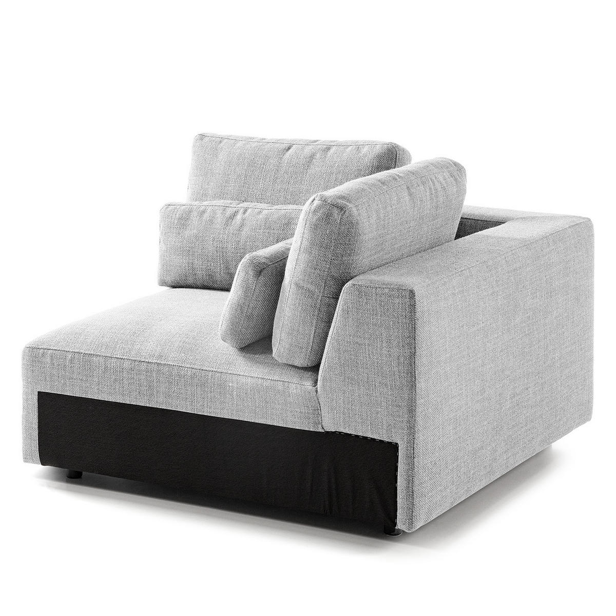 MODULECKE - Hellgrau, Textil (112/80/112cm) - home24