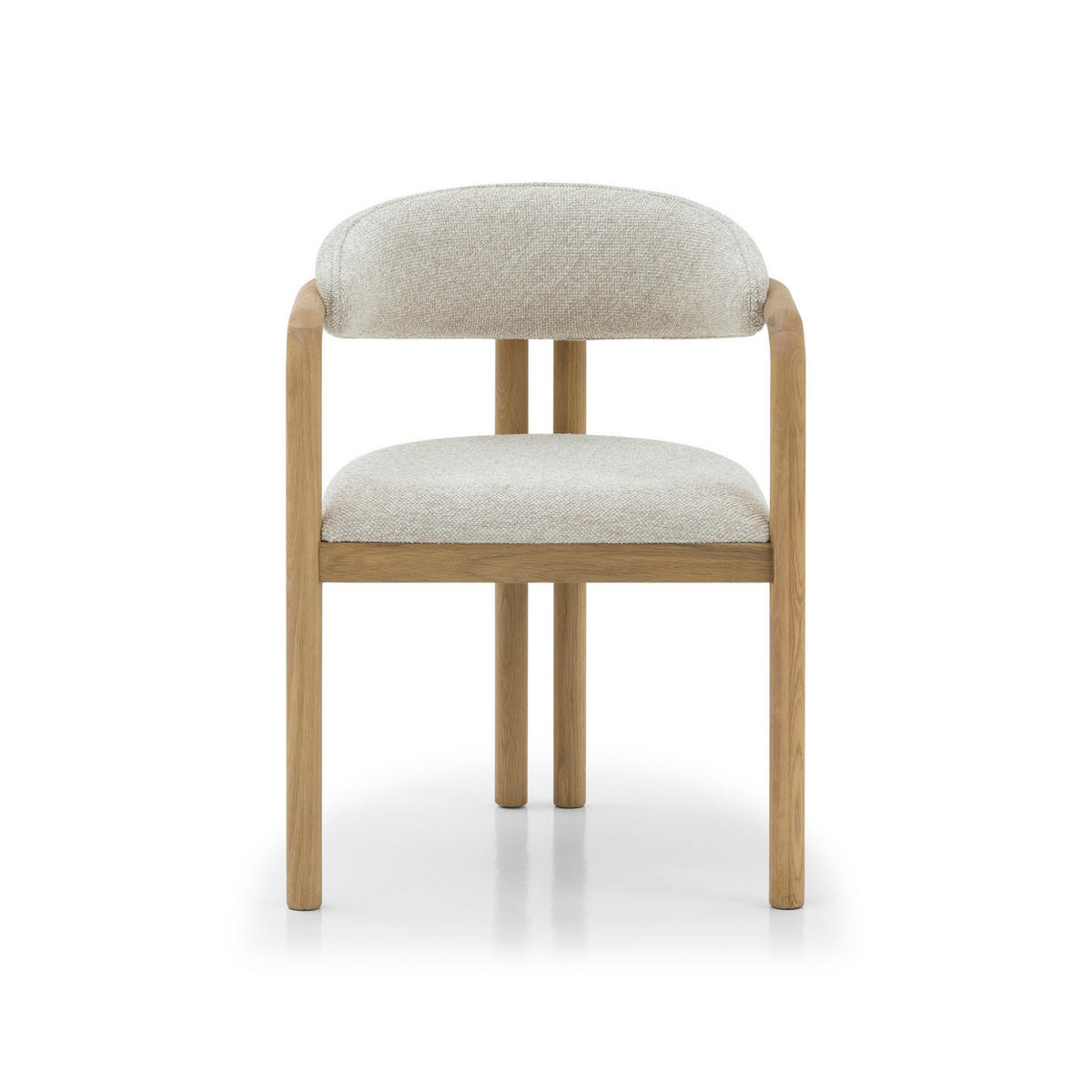 ESSZIMMERSTUHL Nature beiger Sitz - Beige, Holz (58/77/59cm) - WOODEK
