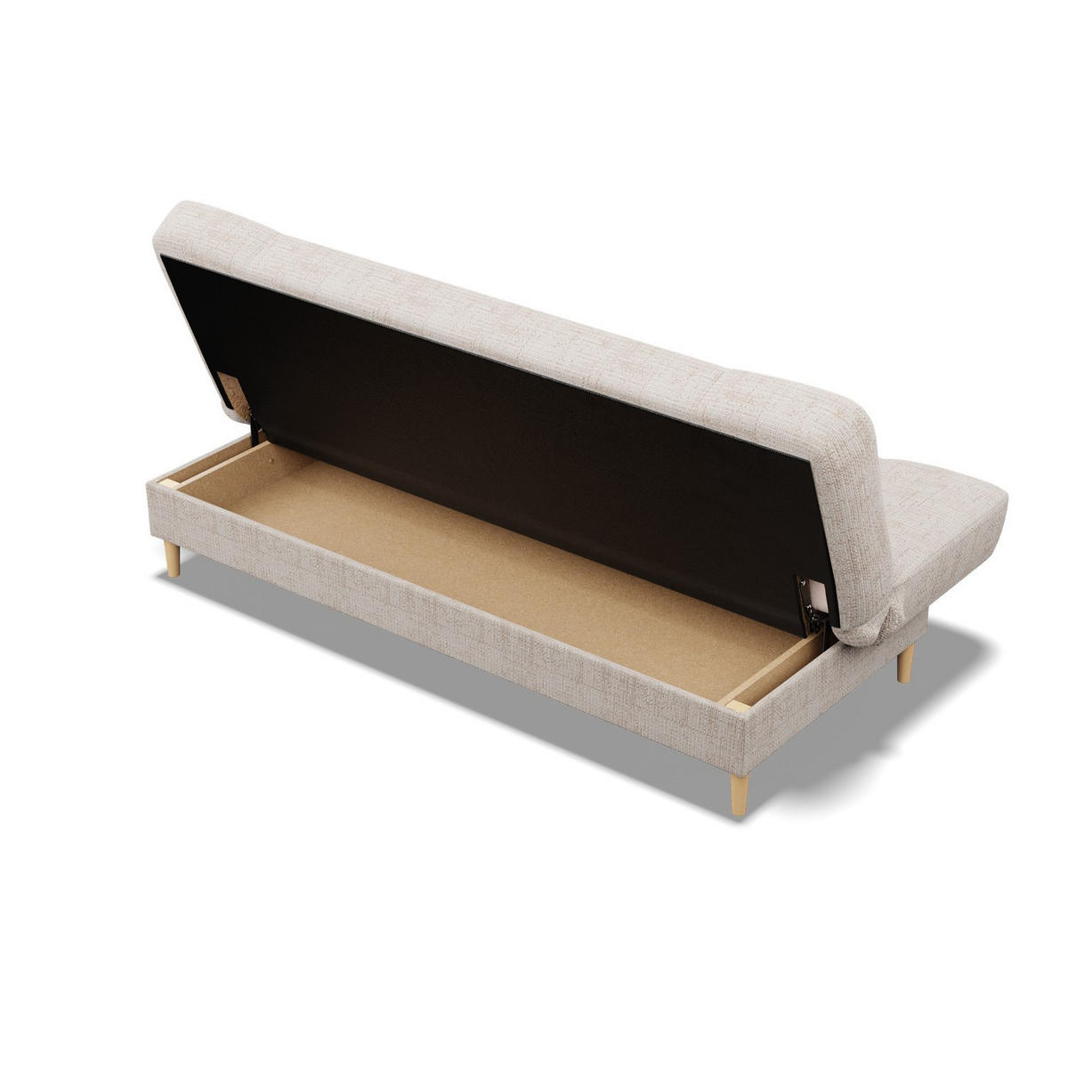 SOFA 3-SITZER MIT SCHLAFFUNKTION SAVANA Beige - Beige, Textil (93/96/200cm) - Mebligo