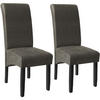 ESSZIMMERSTUHL 2er Set 44 x 63 x 106 cm grau marmoriert - Grau, Textil (44/106/45cm) - tectake