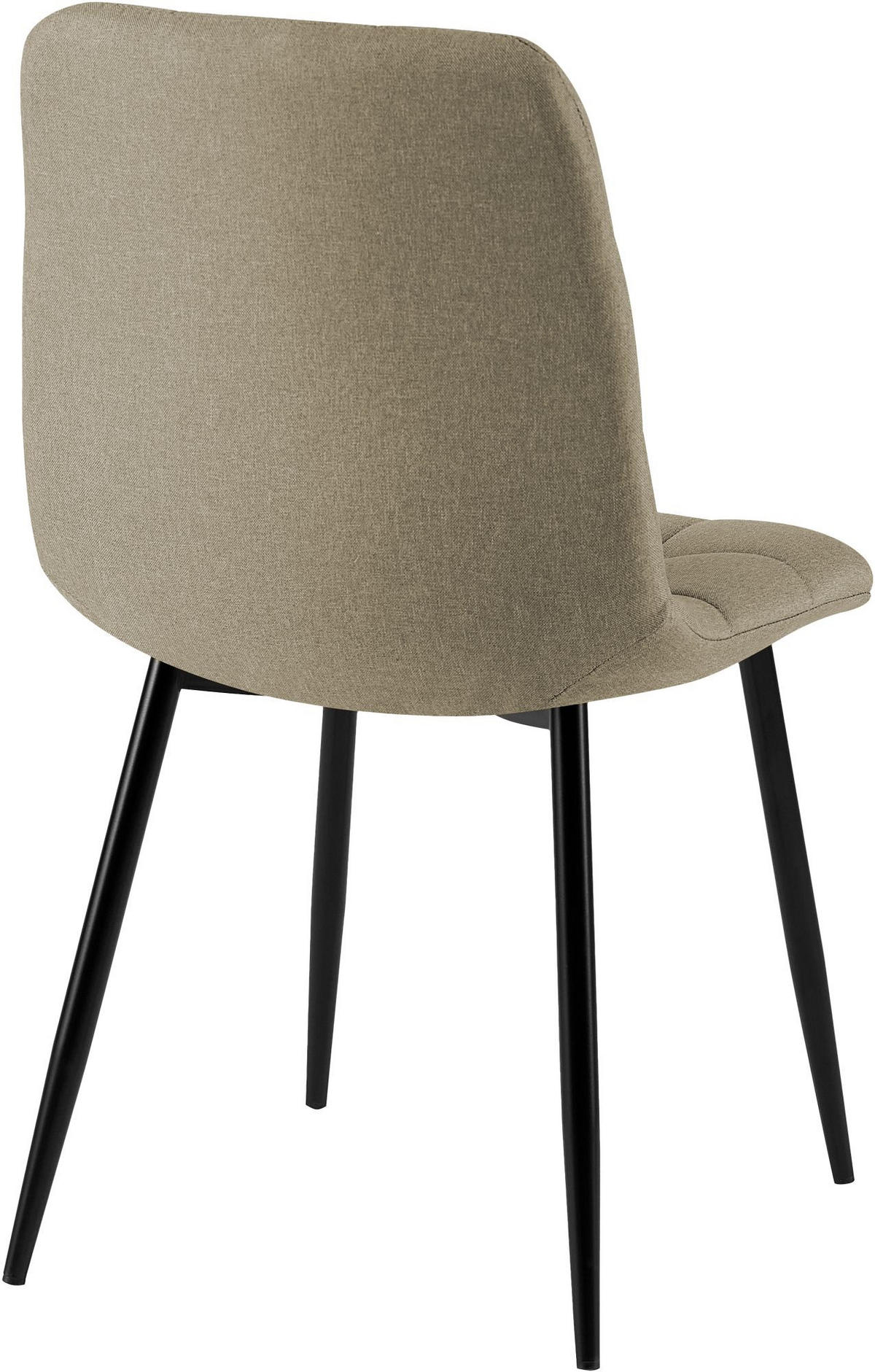 STUHL 2 Stoff Taupe - Taupe/Schwarz, Textil/Metall (45/84/55cm) - CLP