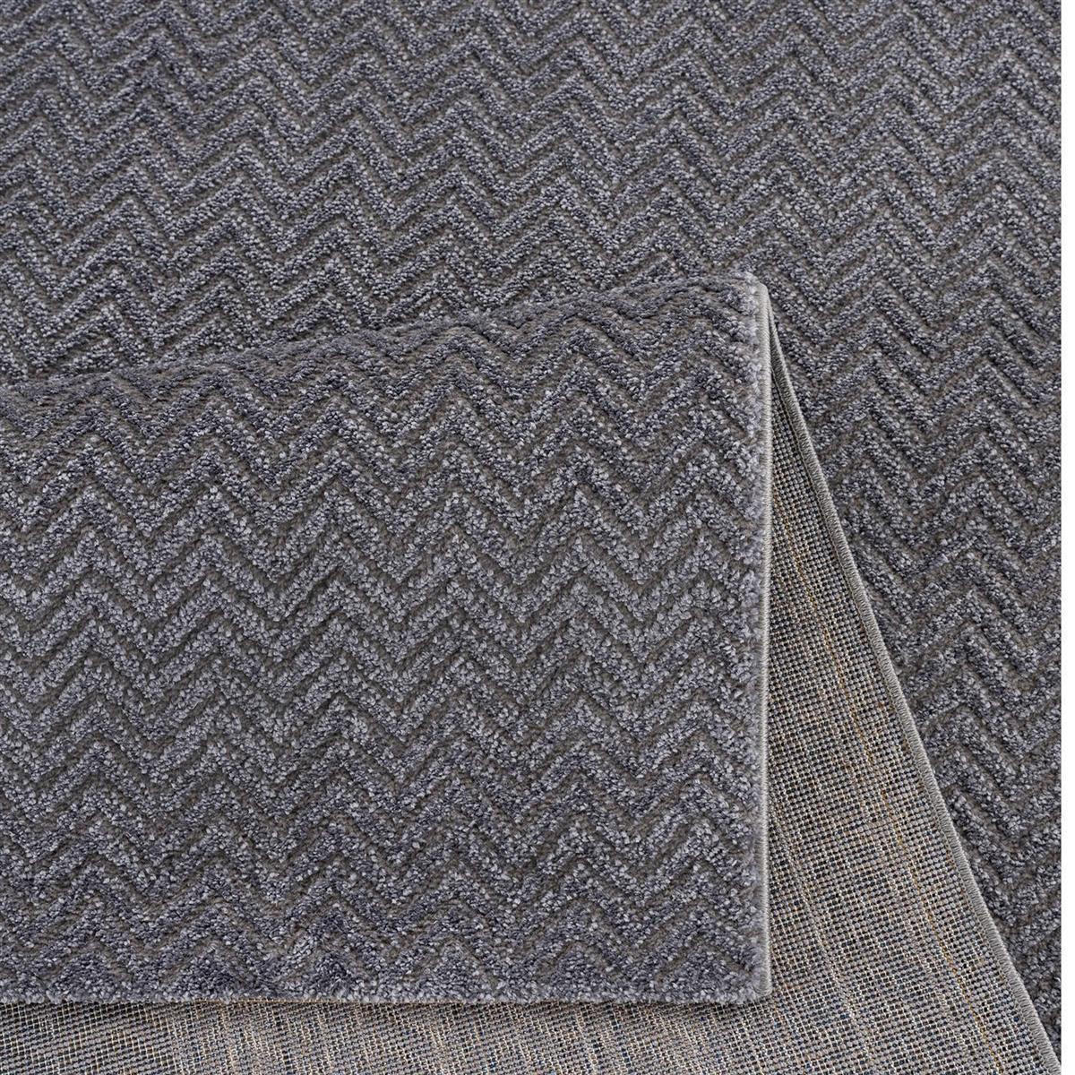 KURZFLOR-TEPPICH Fancy 805 Grau 140x200 cm - Grau, Textil (140/200cm) - carpet city