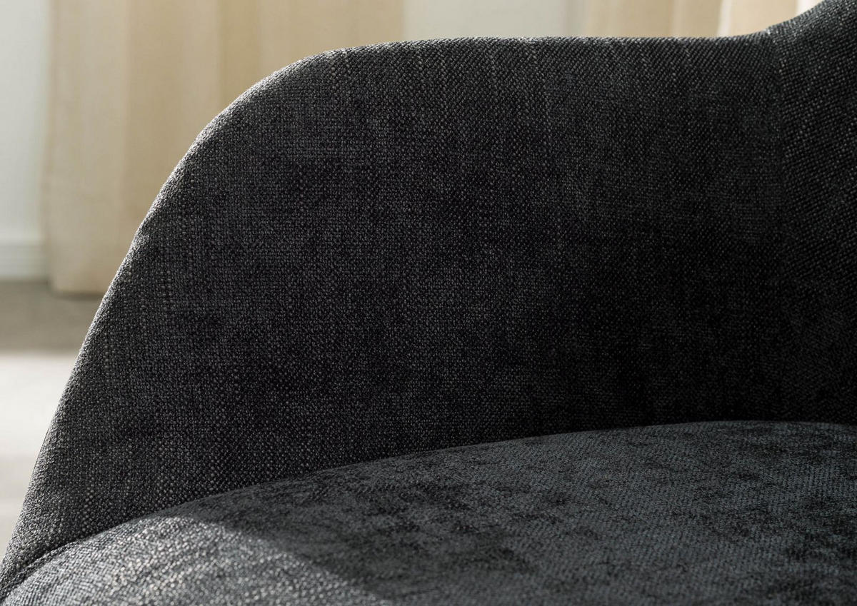 STUHL 100% Polyester 56 x 60 x 87 cm schwarz TACOMA #11 - Schwarz, Kunststoff (56/87/60cm) - Massivmoebel24