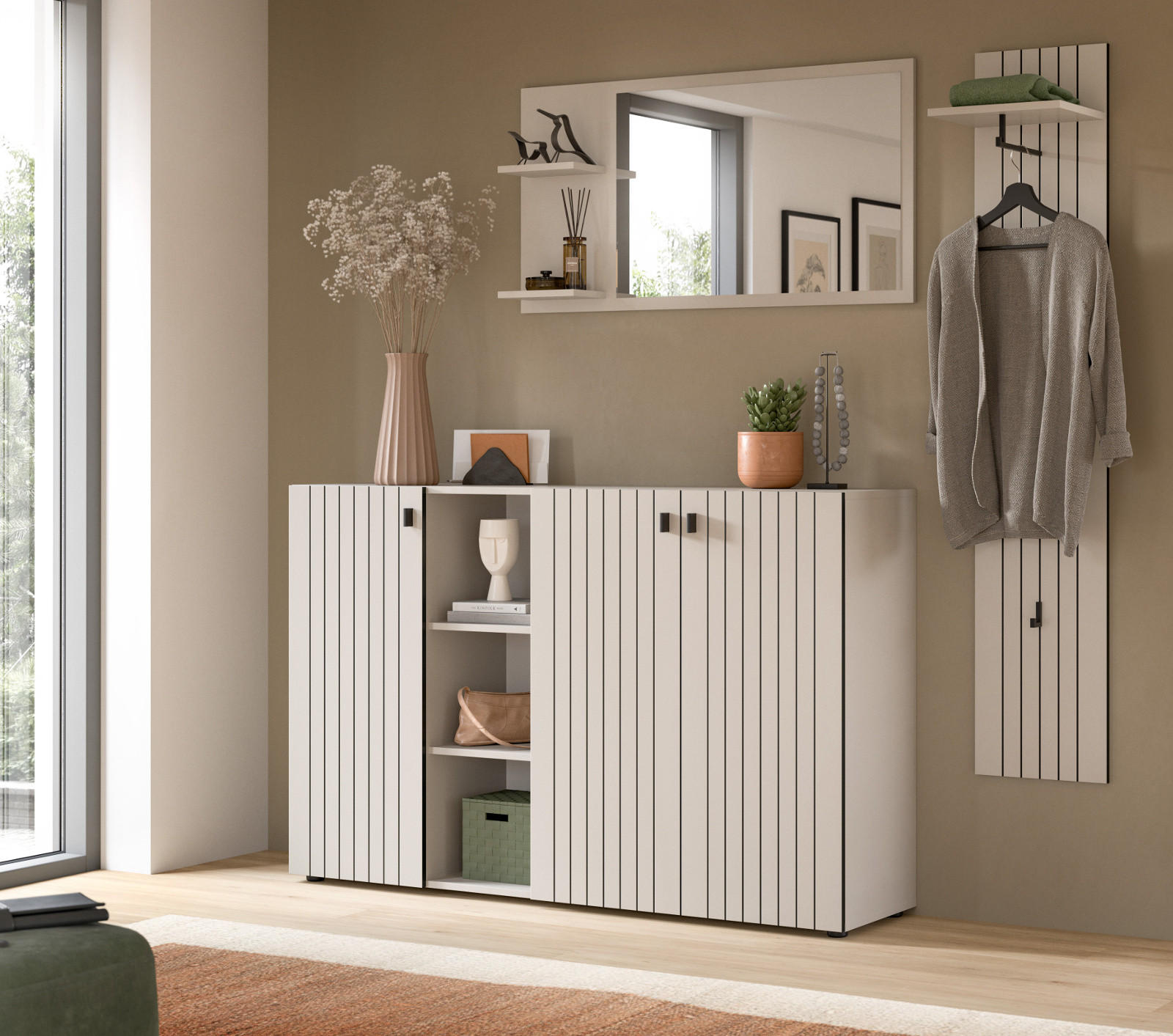 Inn.Furn Garderoben-Set Kaschmir 196x192x37 cm