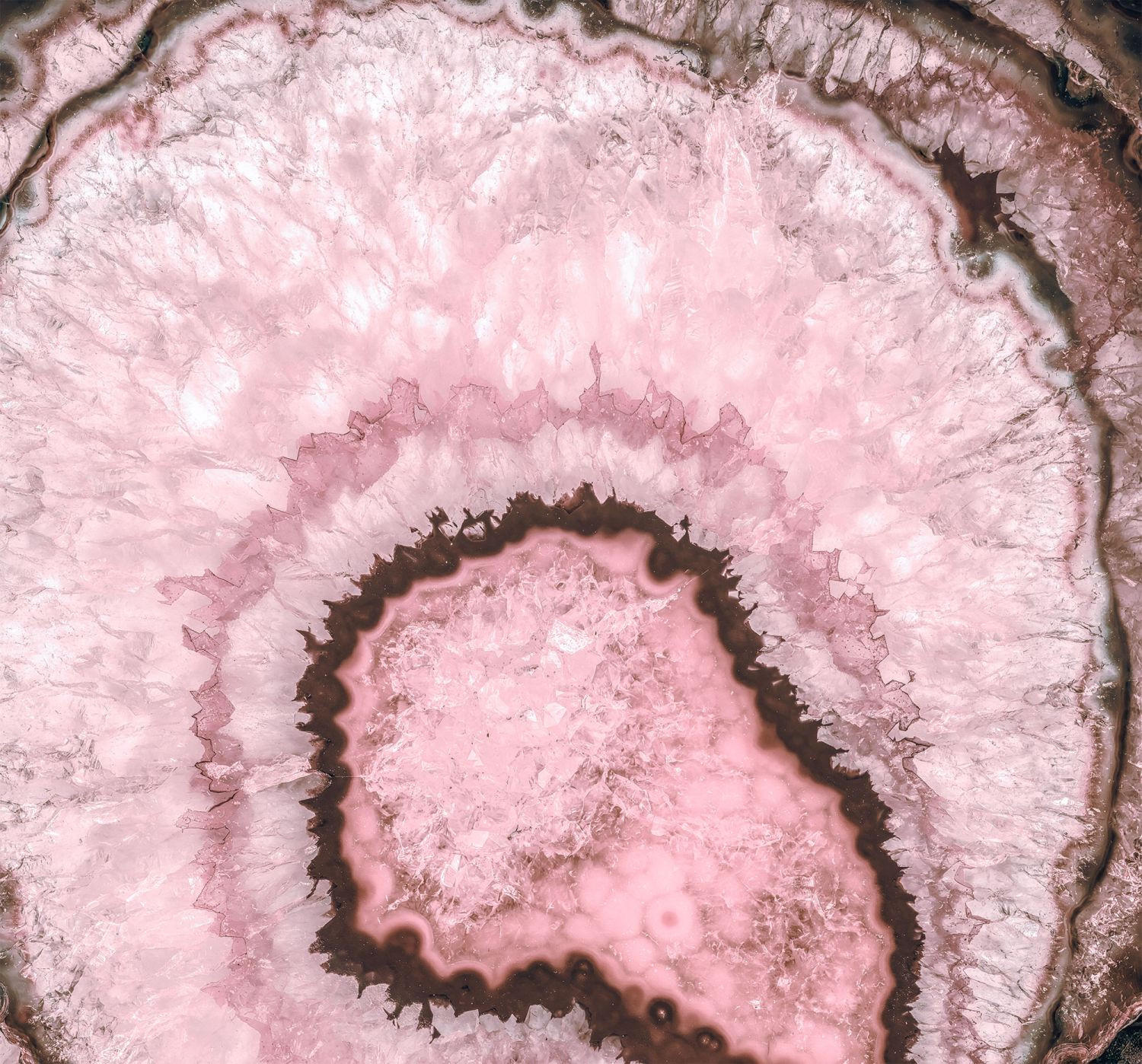 FOTOTAPETE Marmor-Optik 300 x 280 cm - Pink, Papier (300/280cm) - Sanders & Sanders
