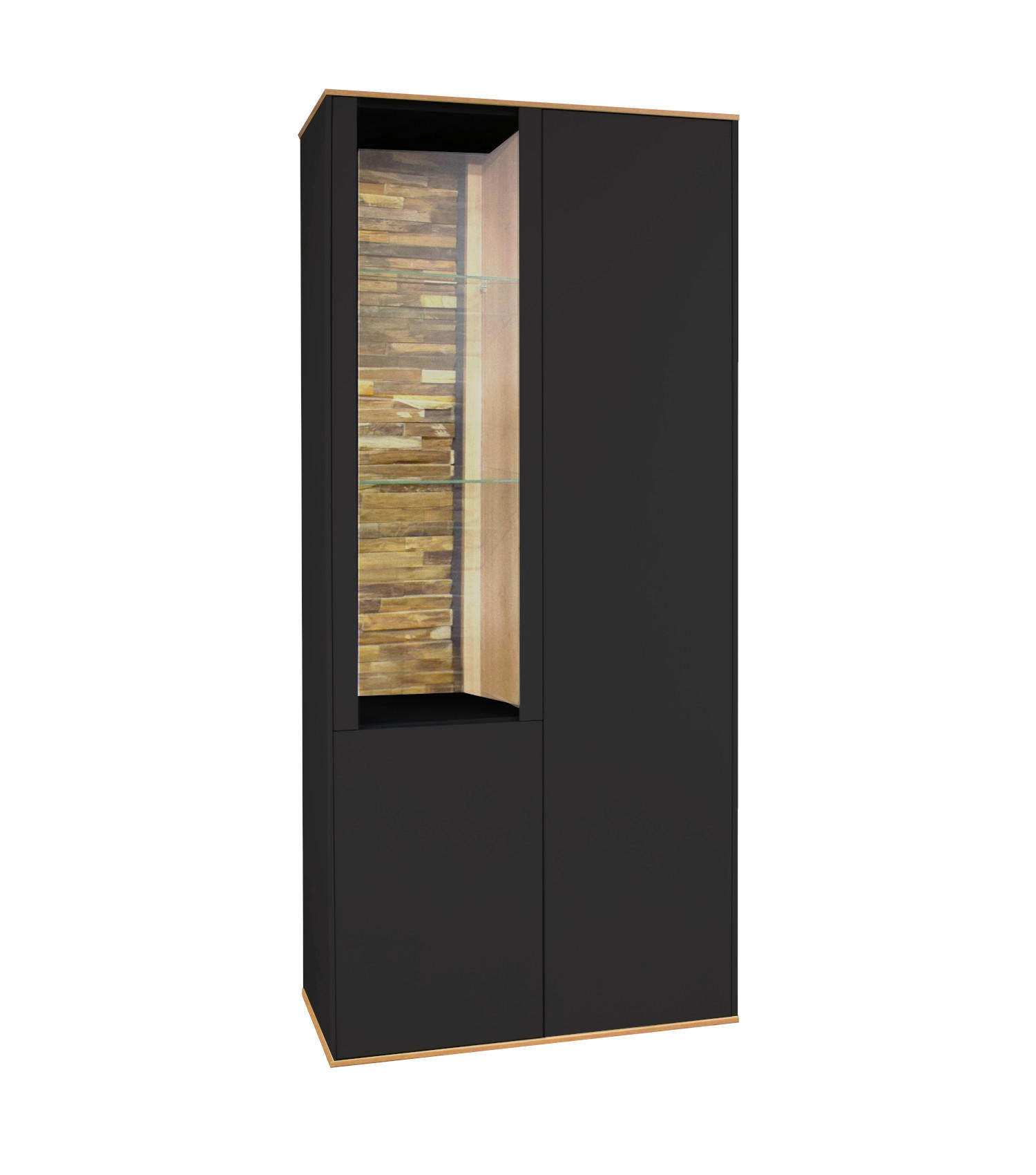 XXXLutz Vitrinenschrank Grau 42x195x81 cm