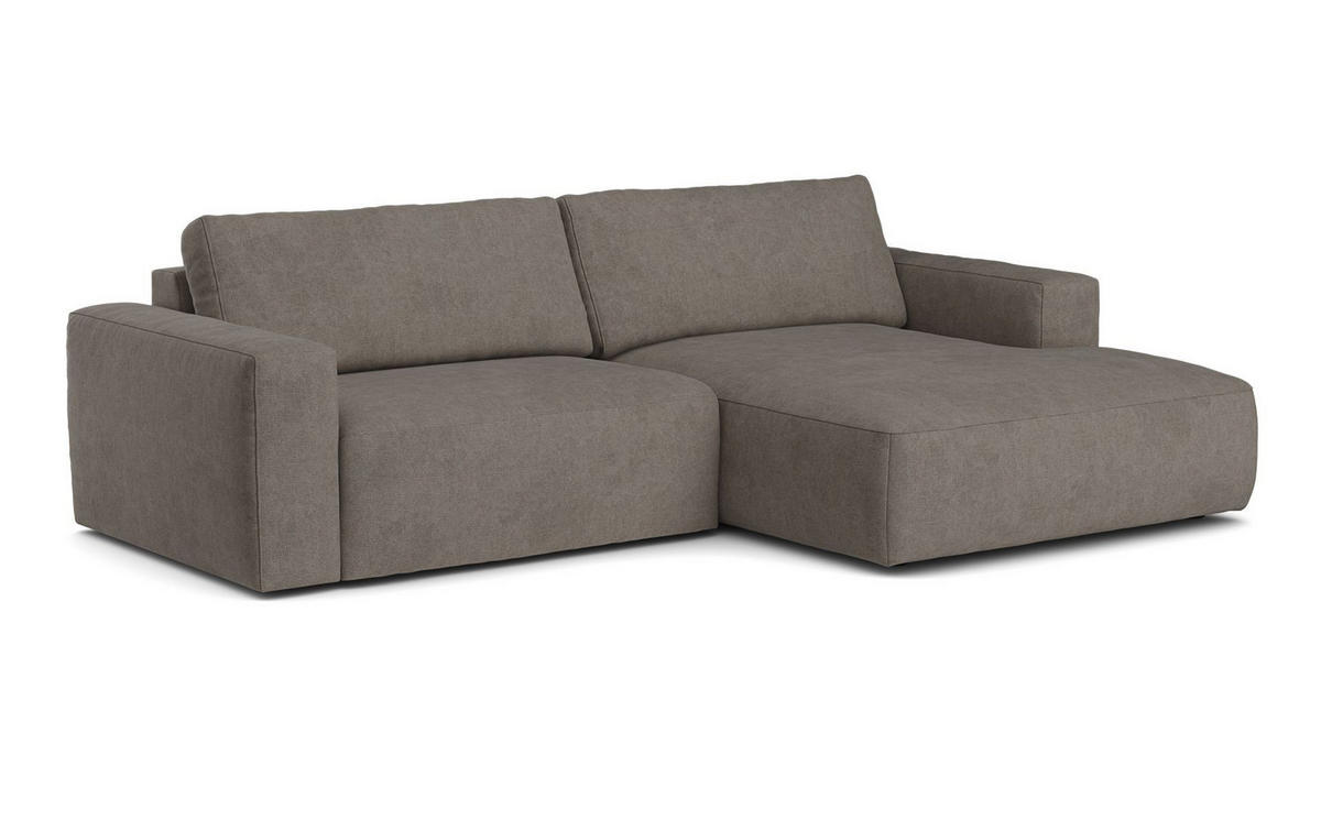 ECKSOFA mit losen Rückenkissen, wasserabweisender All Senses Stoff - Schwarz/Grau, Holz/Kunststoff (175/288cm) - Cotta