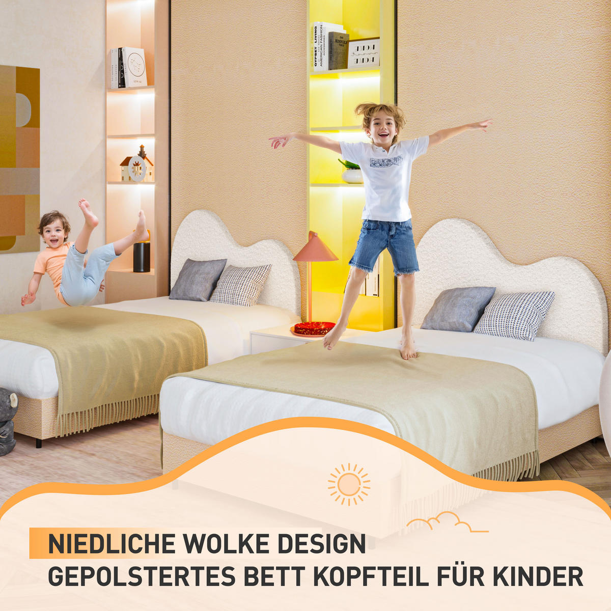 KOPFTEIL Kunstfleece Beige 80*160cm - Beige, Textil (5/80/153cm) - Vercart