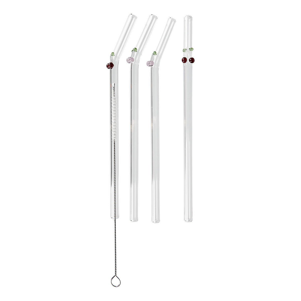 TRINKHALM-SET (4-tlg.) Long Drink - Transparent, Glas (0.8/20cm) - Butlers