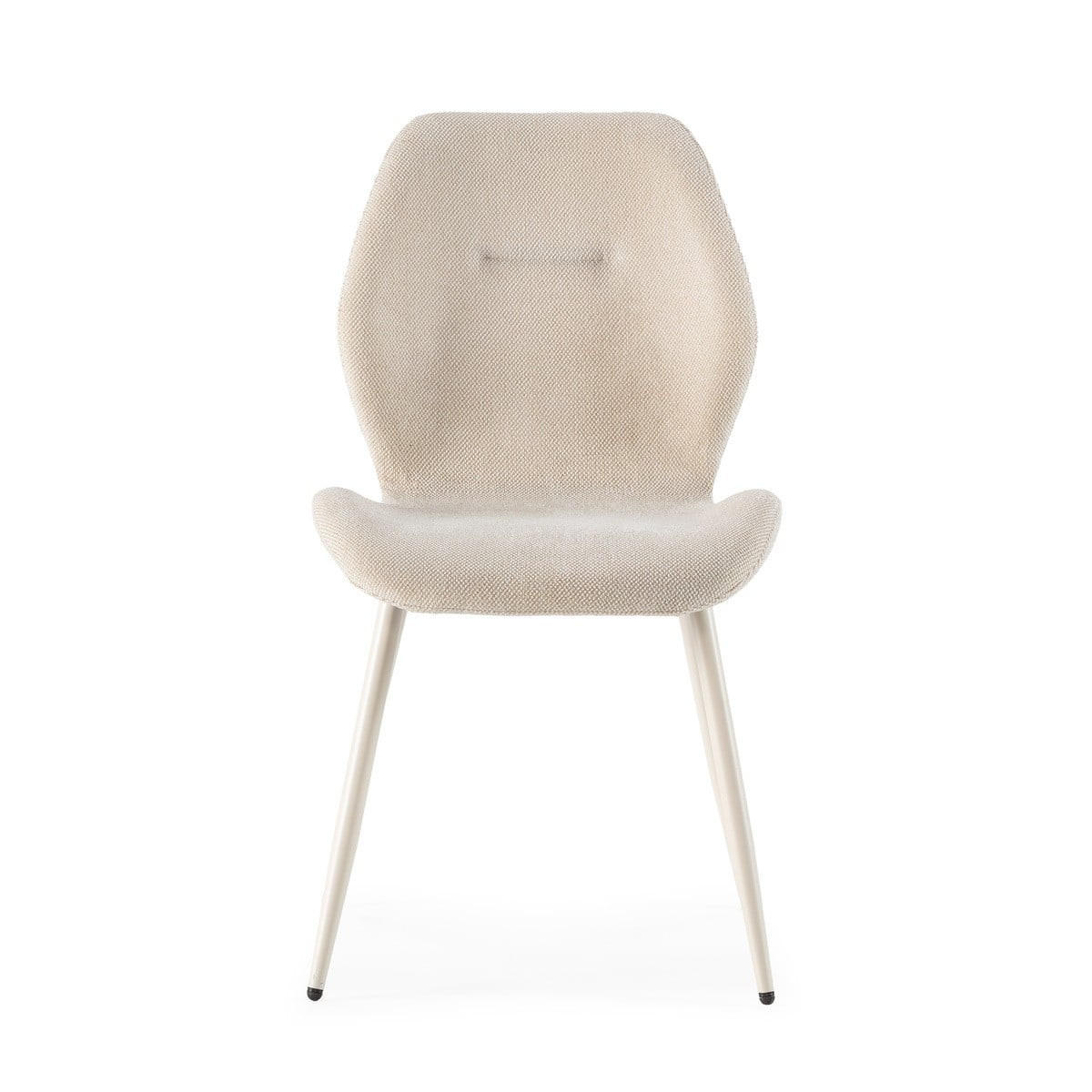 STOFFSTÜHLEN 4er-Set 58/49/47,5 cm - Creme, Textil (58/47.5/49cm) - Calicosy