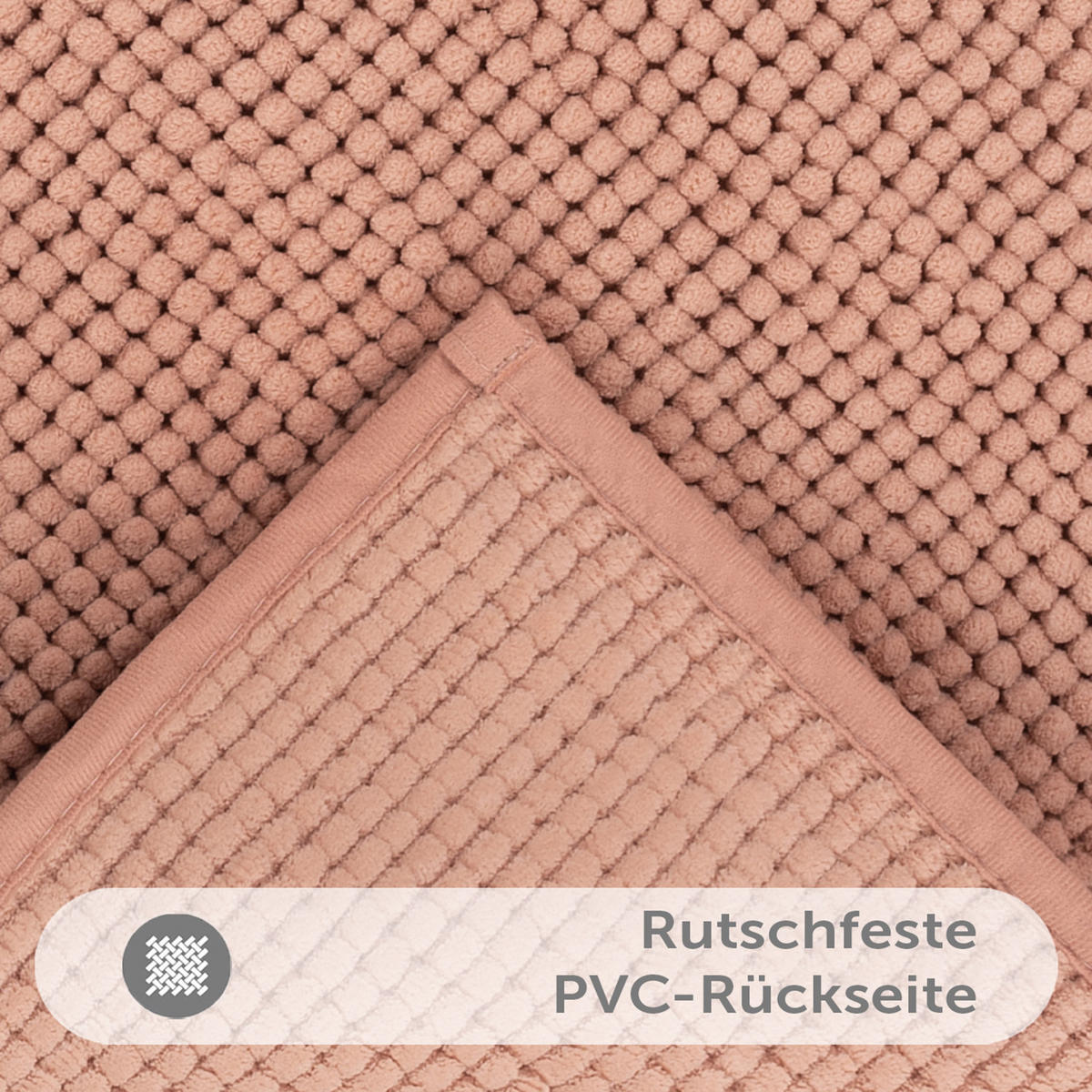 BADEMATTE Hochflor Chenille, 70x120 cm, Rosa - Rosa, Textil (70/120cm) - Blumtal