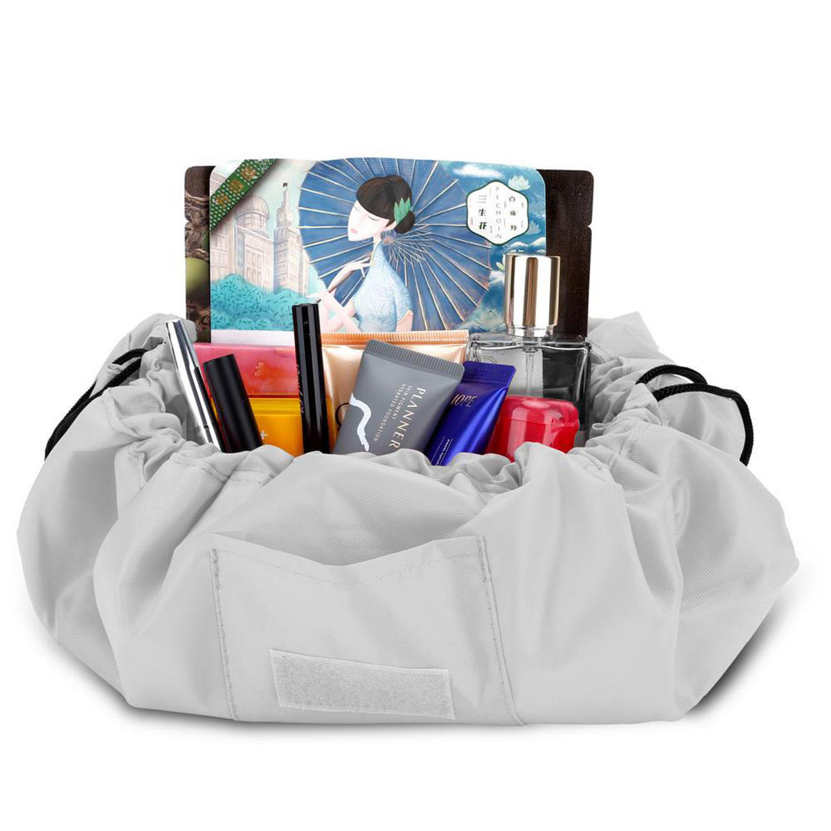 KOSMETIKTASCHE mit Reißverschlussfächern - Grau, Kunststoff (54/62cm) - Intirilife