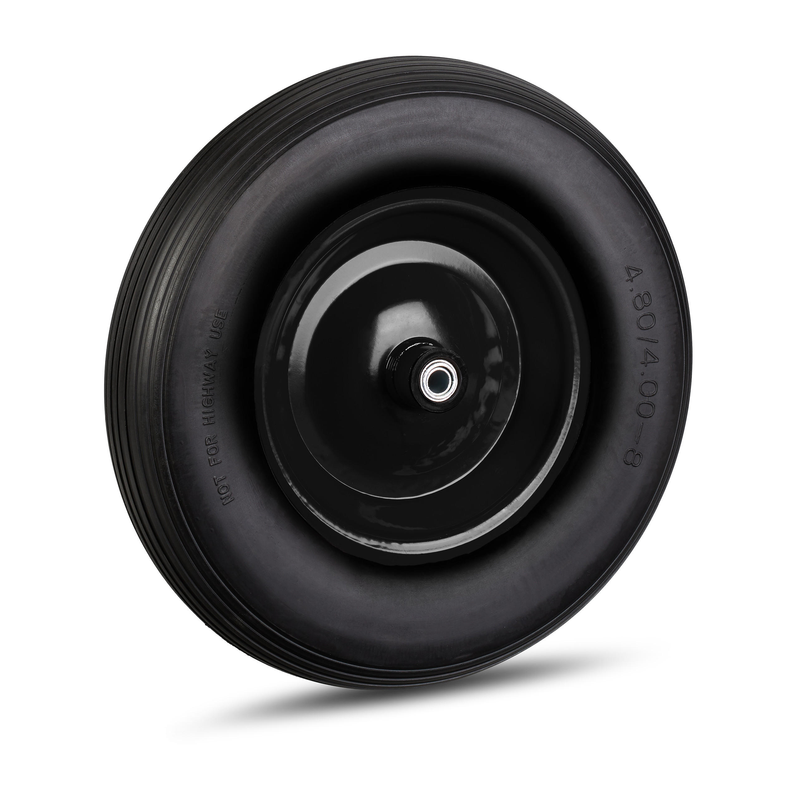 ROATA neagra pentru roaba cauciuc plin anti pana 4.00-8 cu 3 adaptoare