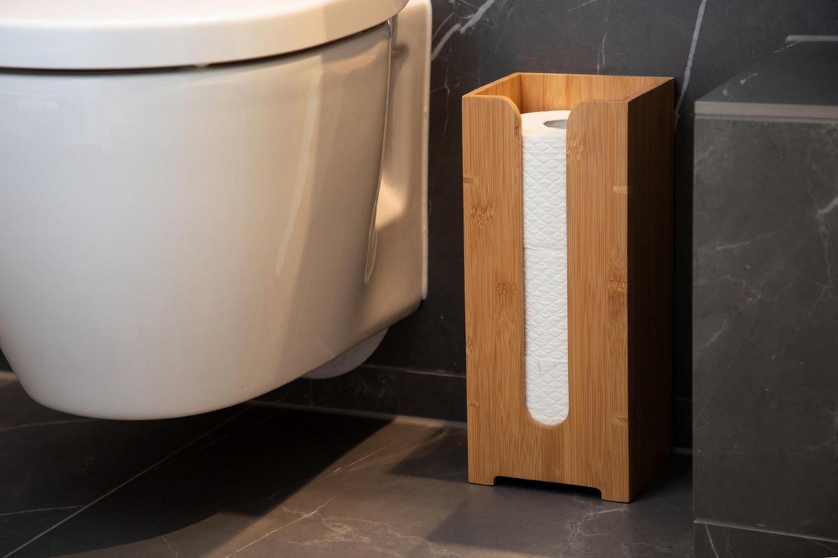ERSATZROLLENHALTER für Toilettenpapier Bambusa 14/15/35,5 cm - Braun, Naturmaterialen (15/35.5/14cm) - Wenko