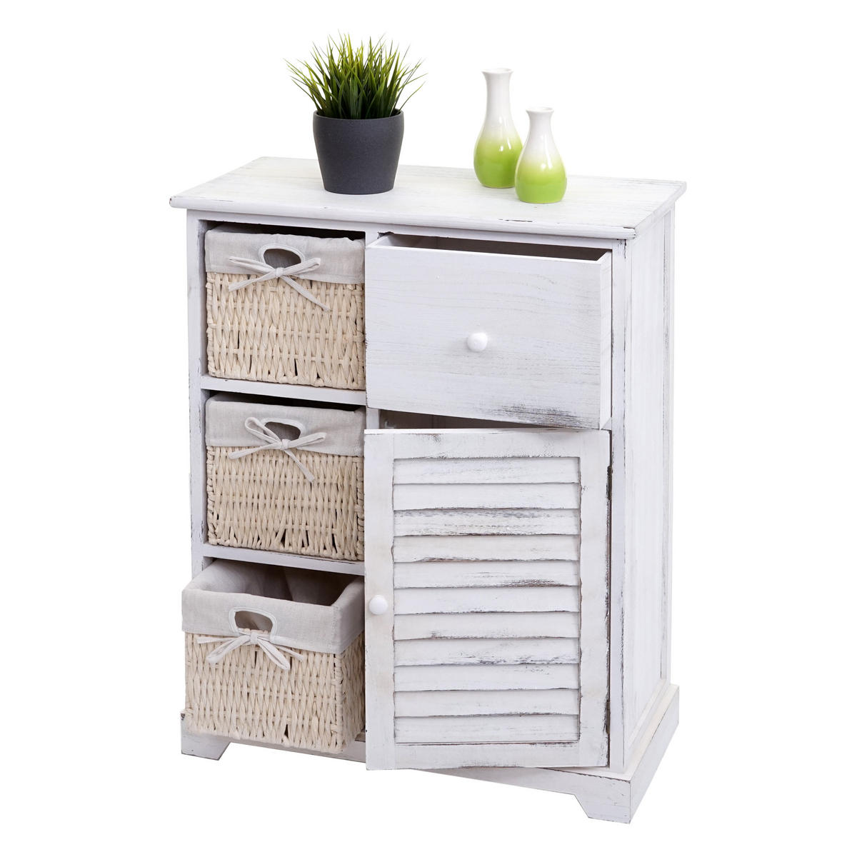 KOMMODE Weiß - Weiß, Holz (60/80/30cm) - MCW