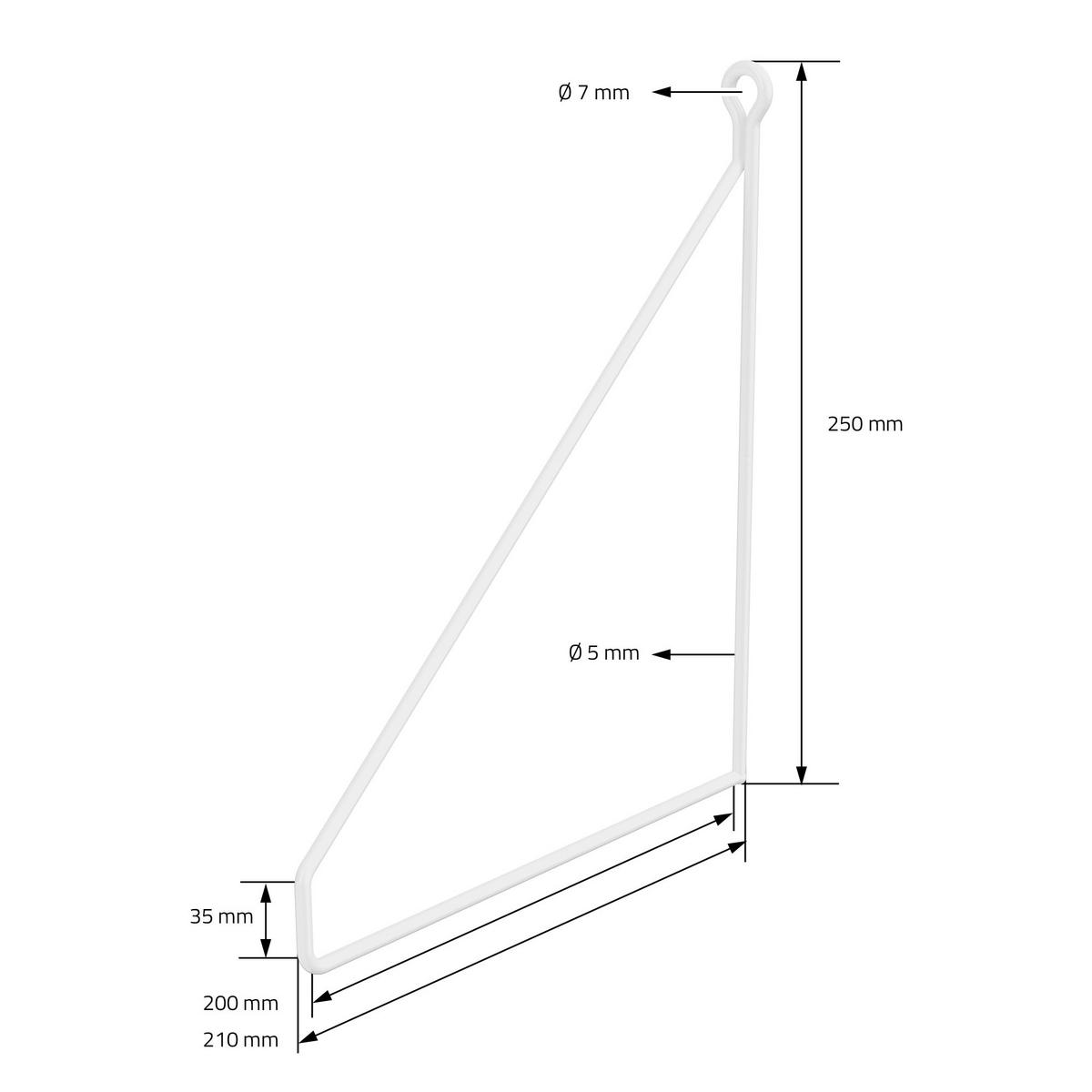 REGALHALTERUNG 2er Set 200mm Weiss - Weiß, Metall (25/25/20cm) - ML-DESIGN