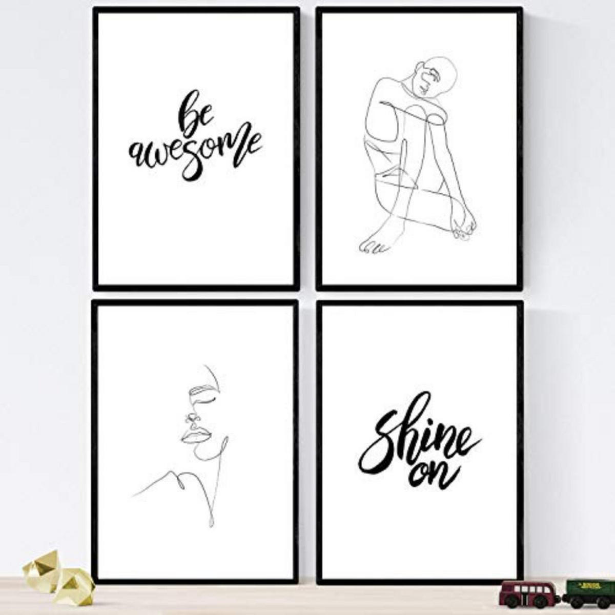 POSTER Set mit 4 ist unglaublich A3 Rahmenlos - Klar, Papier (29.7/3cm) - Nacnic