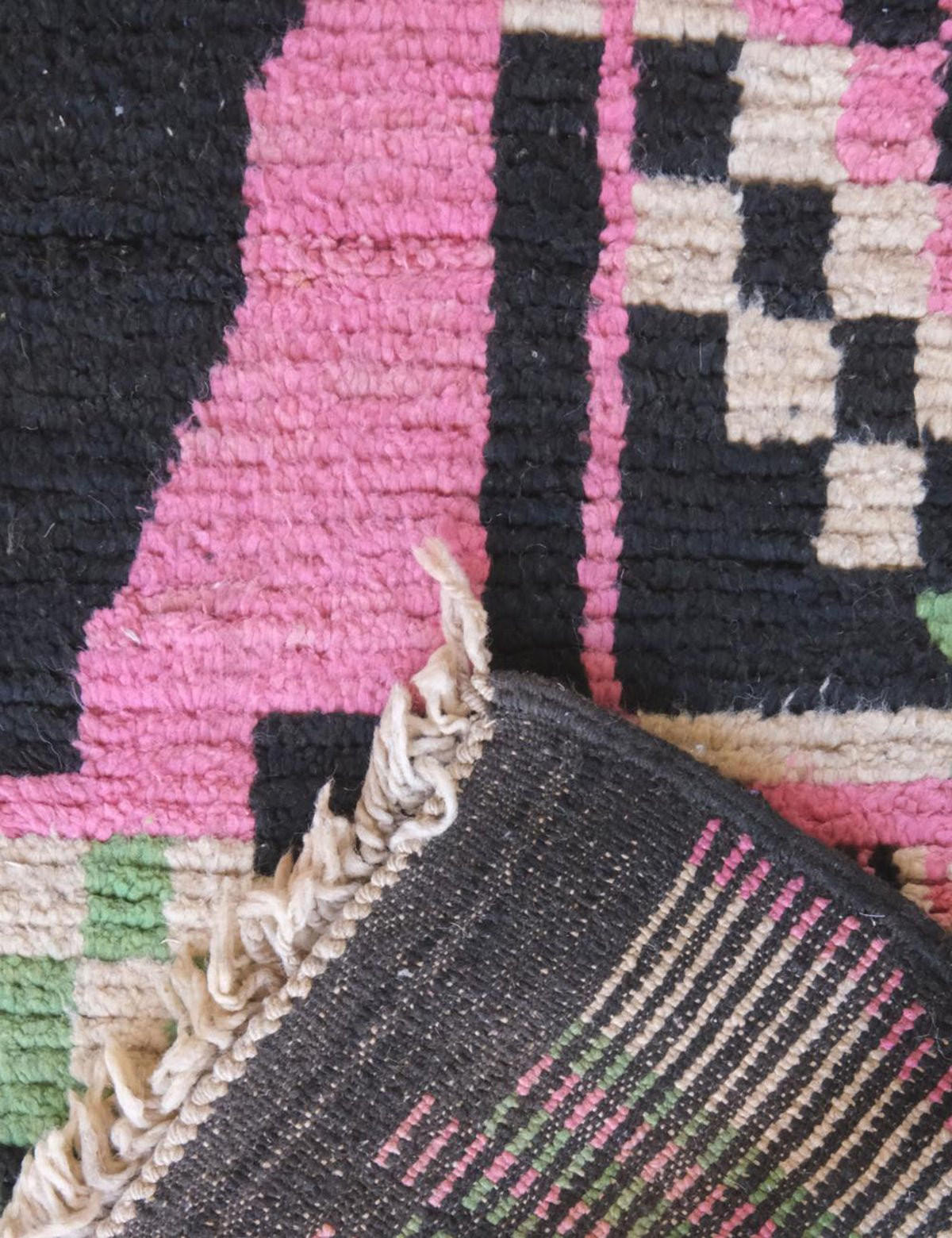 BERBERTEPPICH aus reiner Wolle 74x 344 cm - Pink, Naturmaterialien (74/344cm) - AFK Living