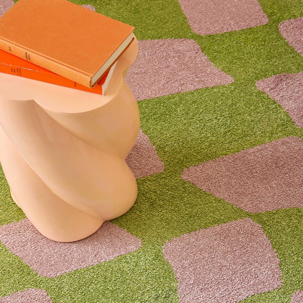 TEPPICH vintage karos grün Groovy 80x140 cm - Grün, Textil (80/140cm) - Nazar Rugs