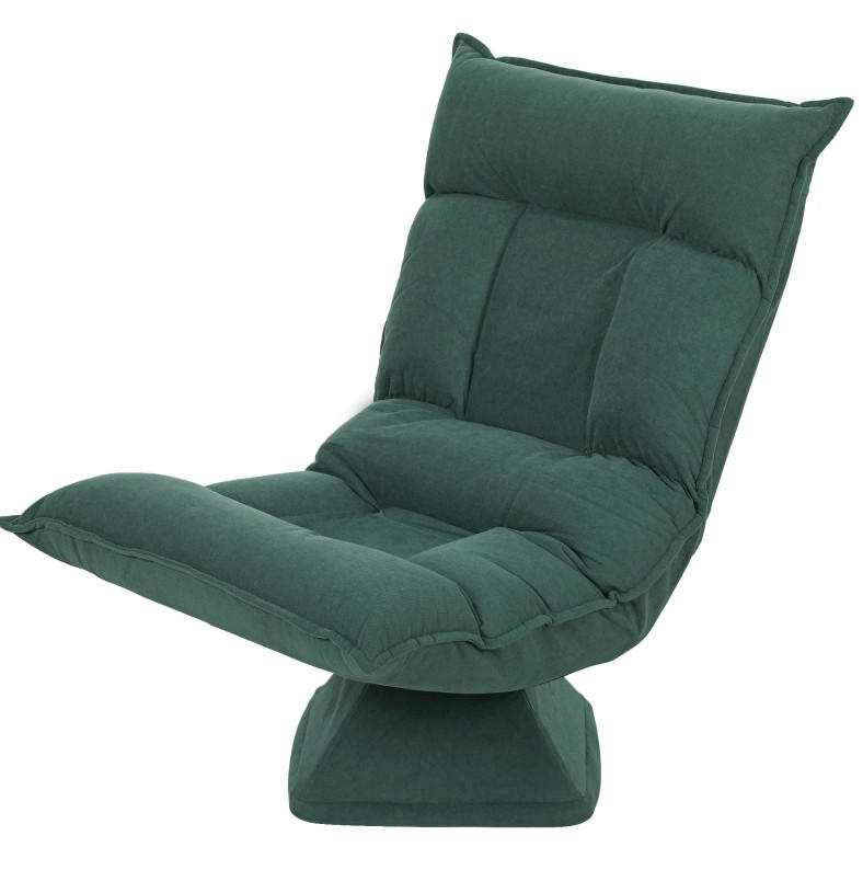 BODENSTUHL drehbar mit verstellbarer Rückenlehne Polyester Green - Grün, Kunststoff (62/95/70cm) - Beauniv
