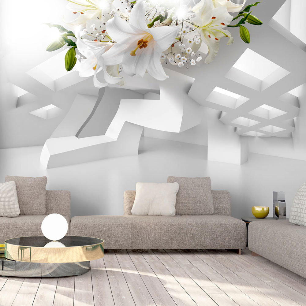 VLIESTAPETE Weiß 350/245 cm - Weiß/Grau, Textil (350/1cm) - KUNSTLOFT