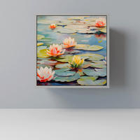 SIDEBOARD BLOOMING WATERS, Grau, 57,5x42x57,5 cm, Ohne Füße - Multicolor/Grau, Holzwerkstoff (57.5/57.5/42cm) - SpaceRebels