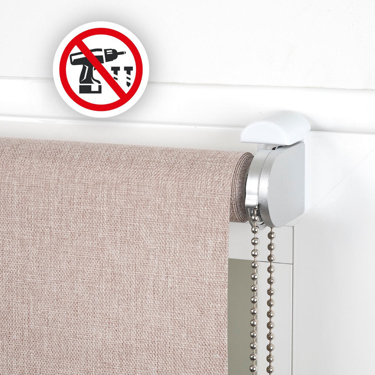 VERDUNKELUNGSROLLO Moon Plus Easyfix Leinen 80x250 - Beige, Kunststoff (80/250/1cm) - STORESDECO