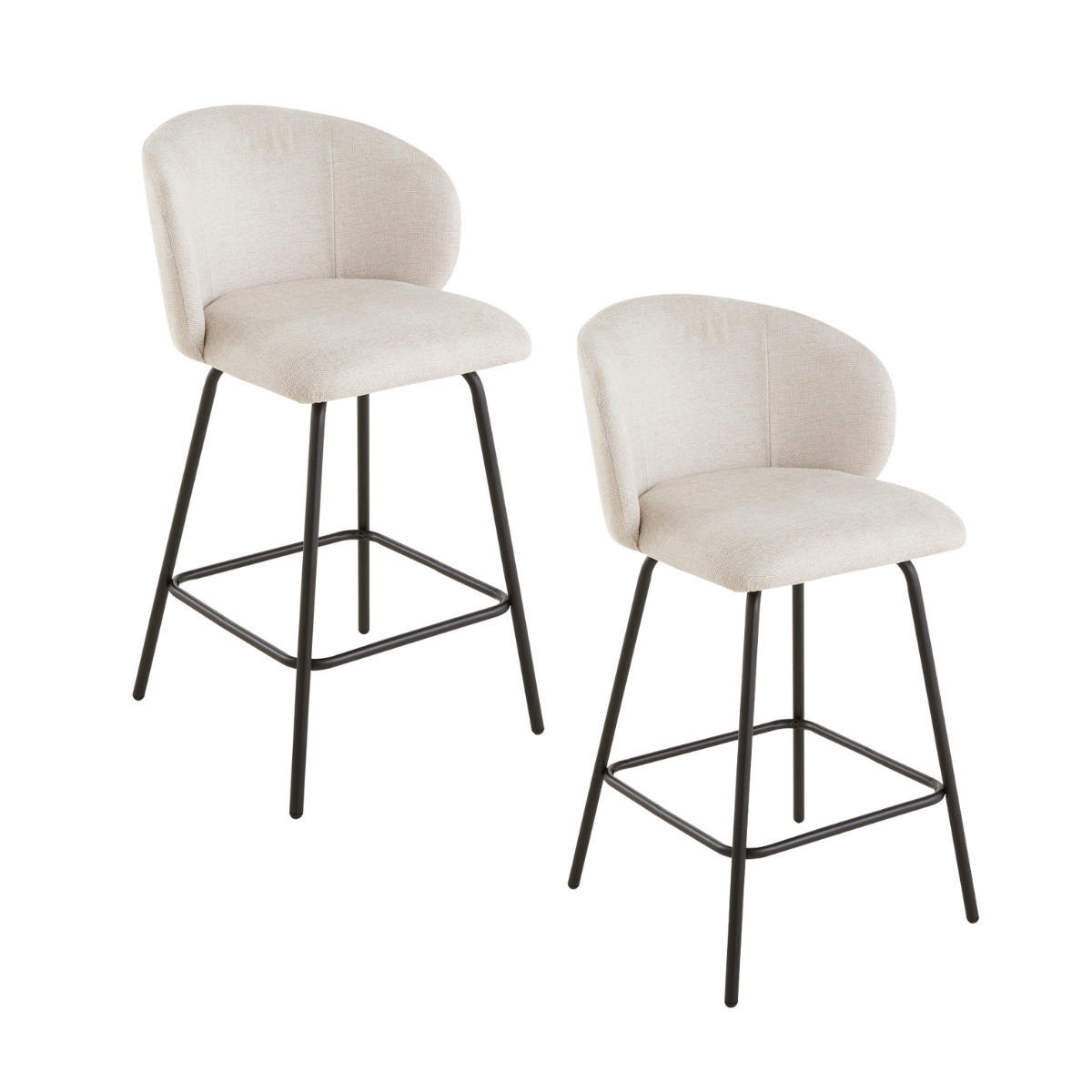 HOCKER 2er-set 89/53/50 cm - Beige, Holzwerkstoff (50/89/51cm) - Calicosy