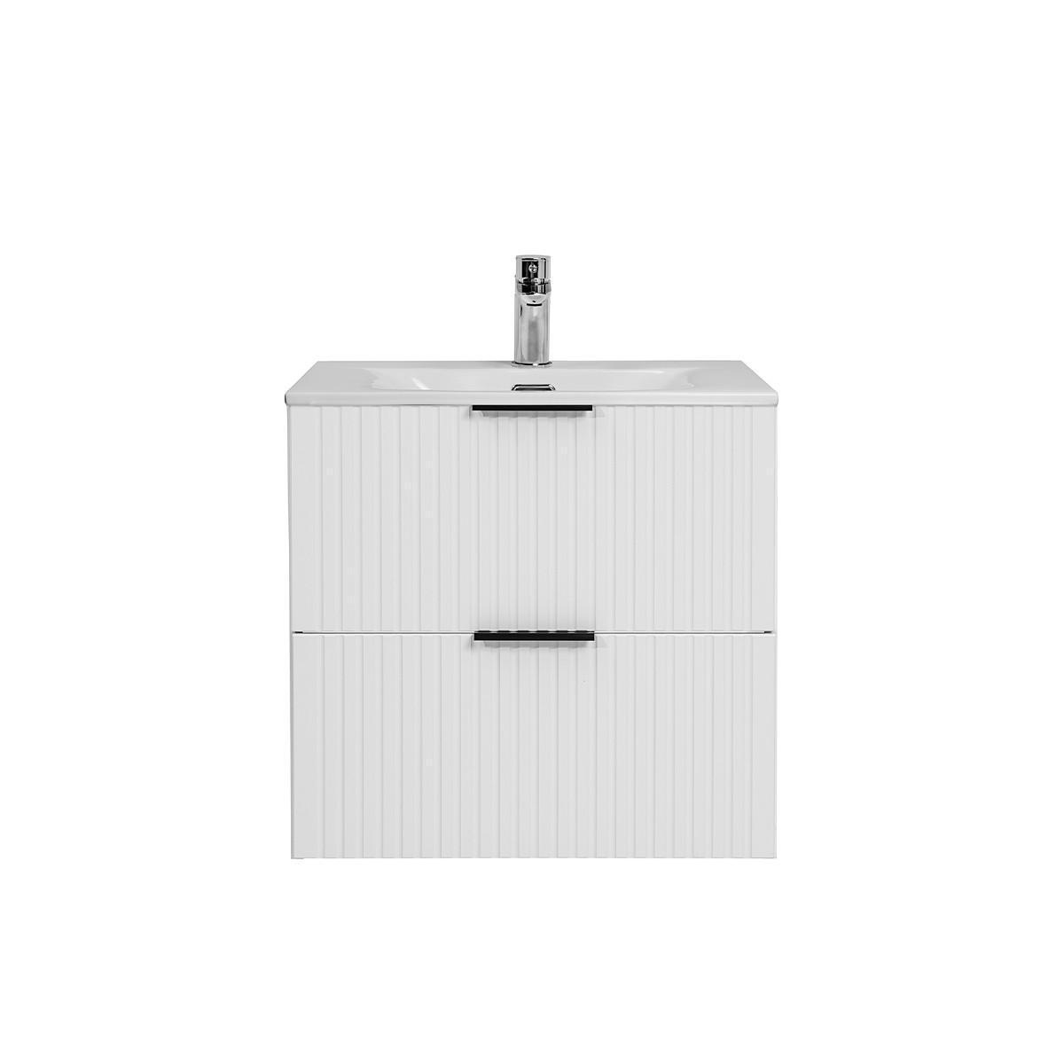 WASCHTISCH 60.2cm Adriel Weiß - Weiß, Holzwerkstoff (60.2/57/46cm) - Petits-meubles