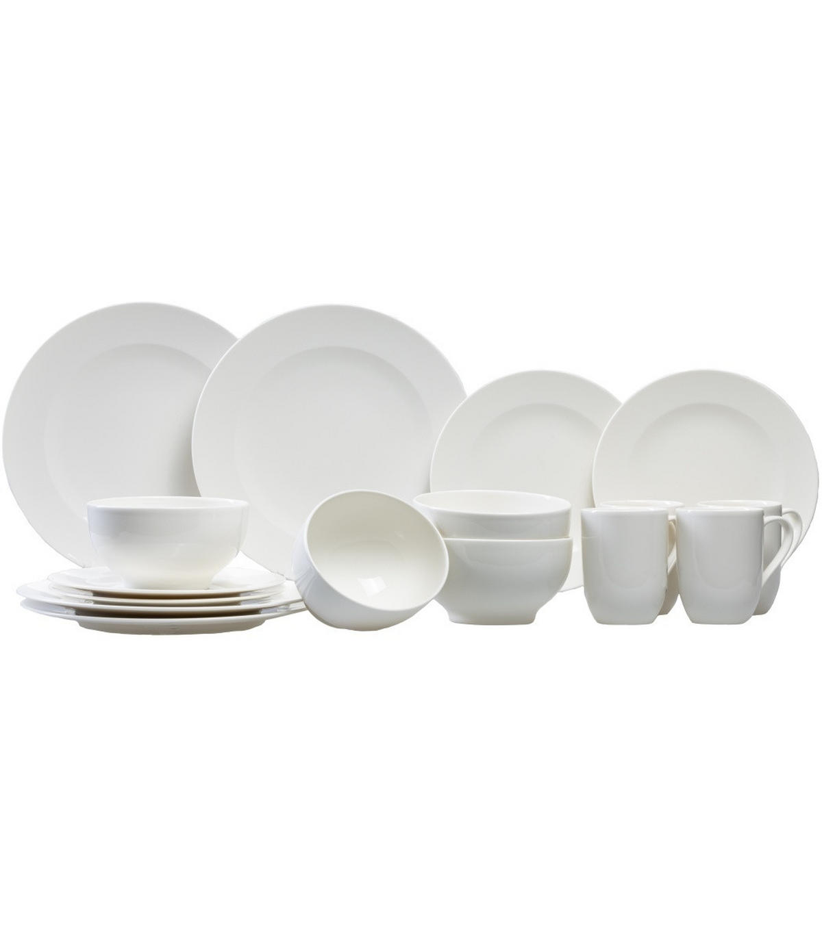 GESCHIRRSERVICE For Me weiß 16er Set - Weiß, Keramik (1/1/1cm) - Villeroy & Boch