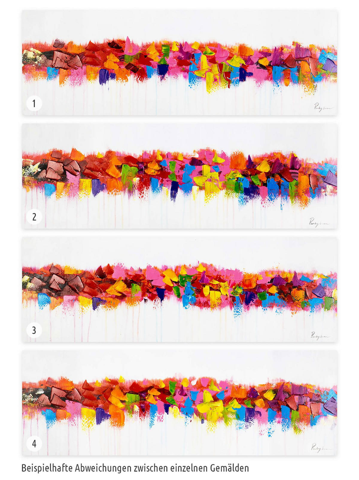 ÖLGEMÄLDE 120/40 cm - Multicolor, Holz/Textil (1.24/40cm) - KUNSTLOFT