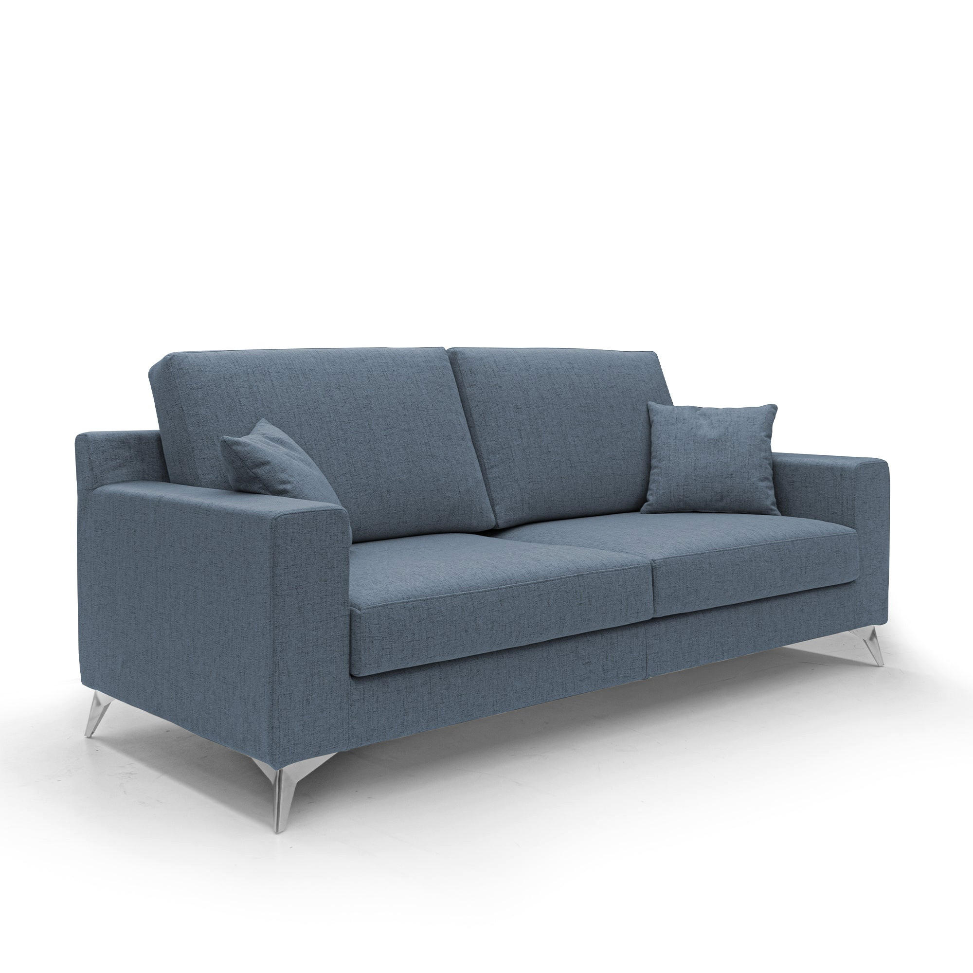 Divani.store Linearsofa Blau 186x95x91 cm