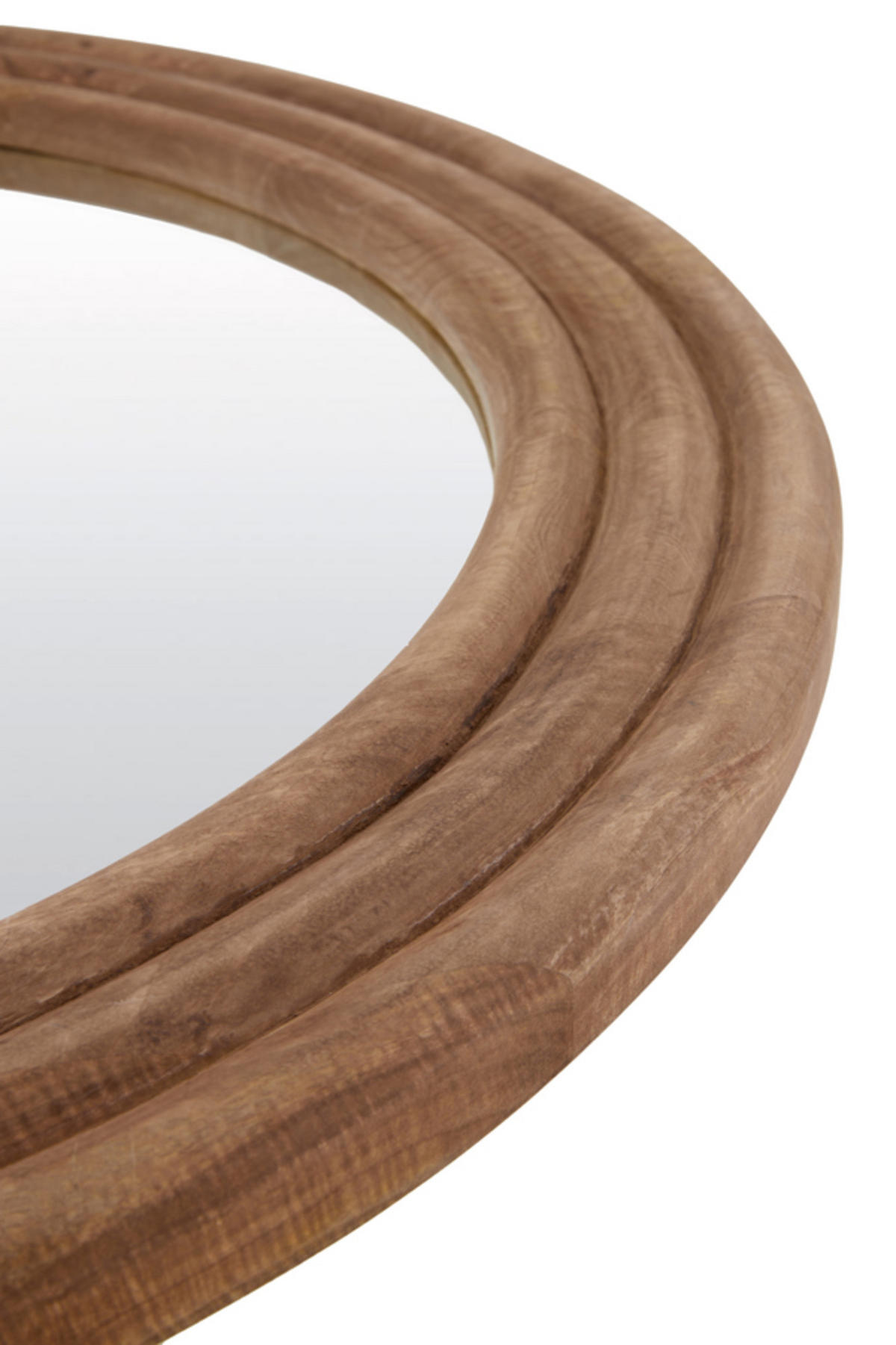 SPIEGEL Florion Braun Ø100/100 cm - Braun, Holz (4/100/100cm) - Light & Living