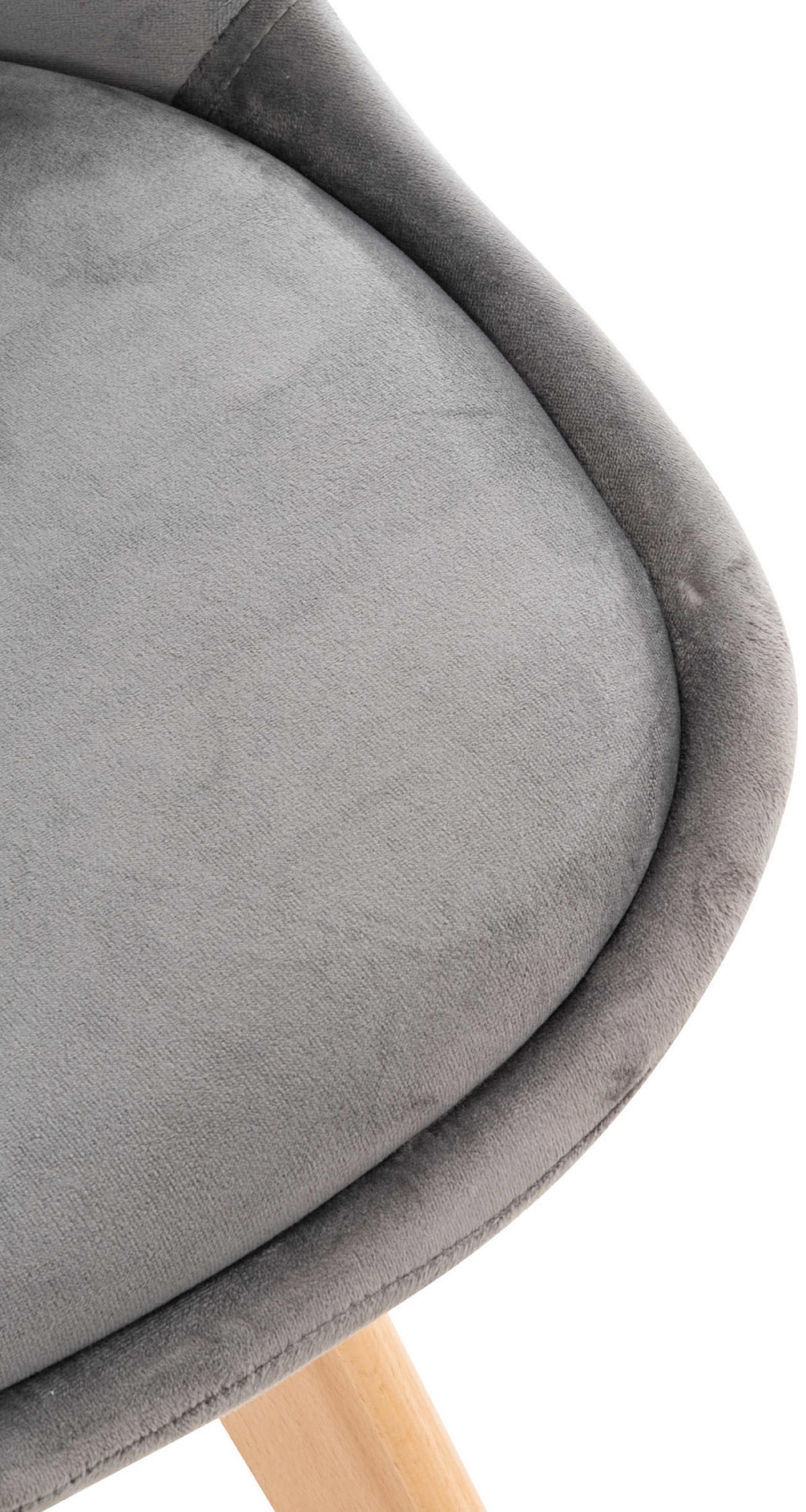 ESSZIMMERSTUHL Lines, Samt grau - Naturfarben/Grau, Holz/Textil (49/83/50cm) - TPFLiving