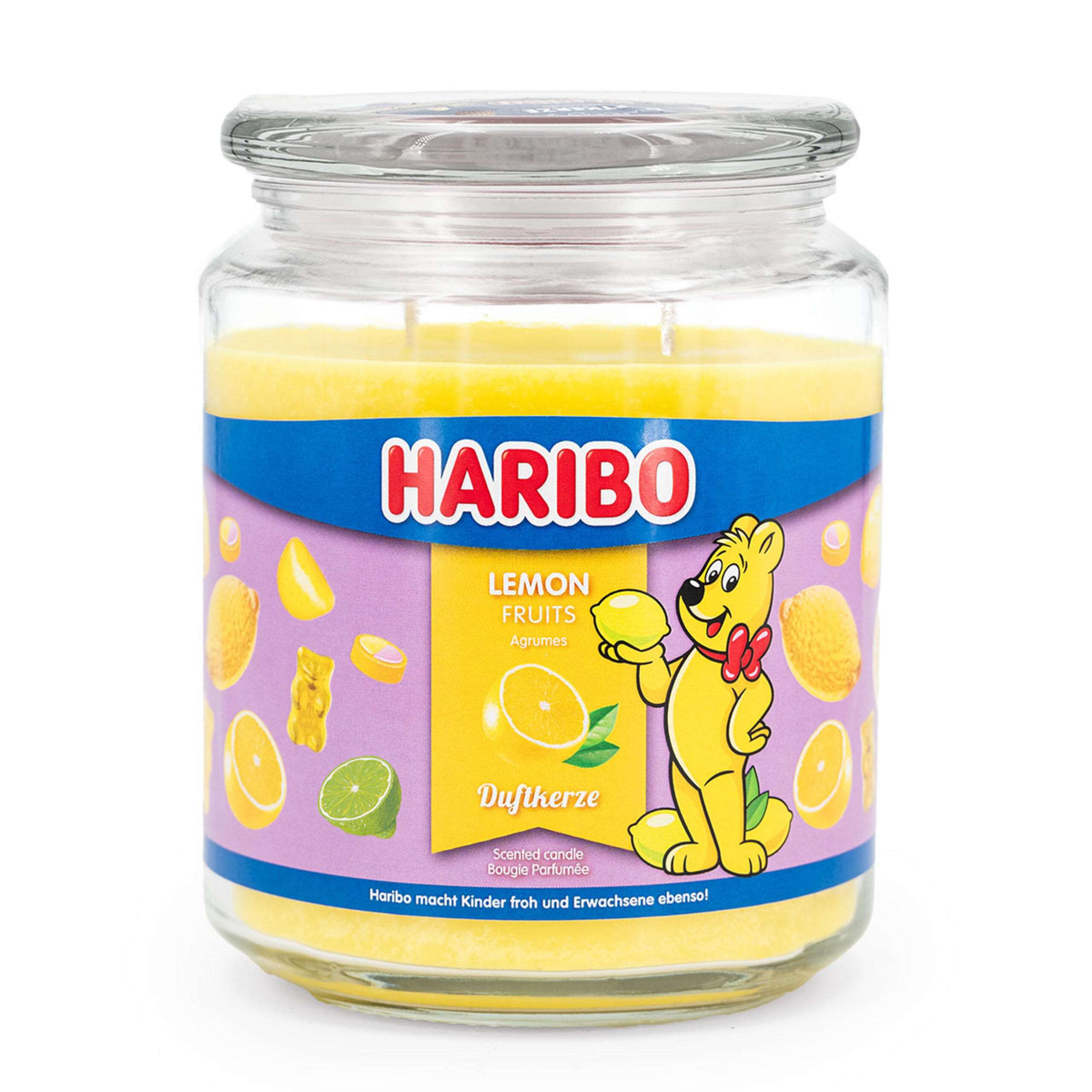 DUFTKERZE Haribo - Gelb, Naturmaterialien/Glas (13cm)
